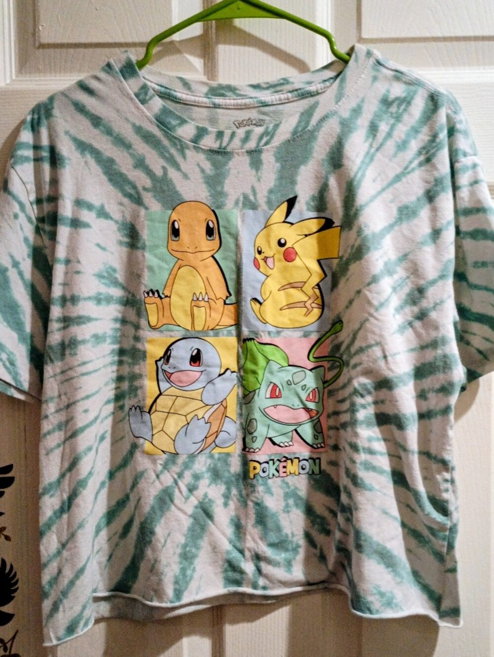 Pokemon Tie-Dye Crop Tee W/ Pikachu & Friends